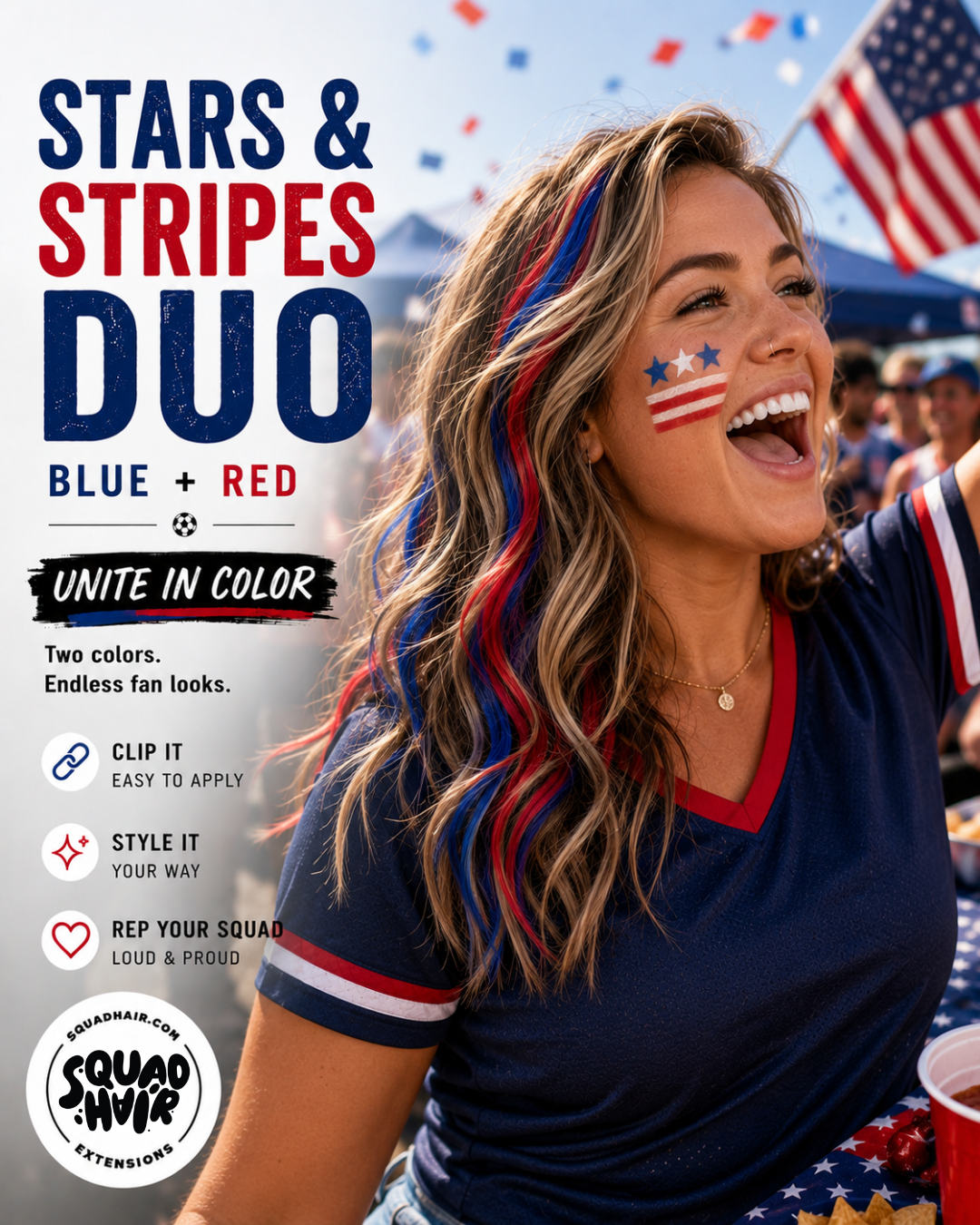 Stars & Stripes Duo | Blue & Red