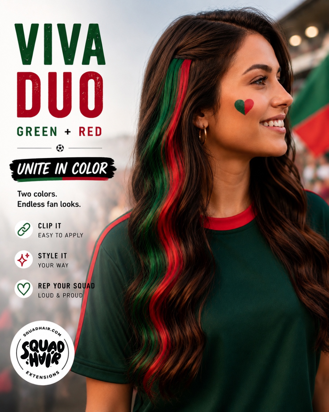 Viva Duo | Dark Green & Red