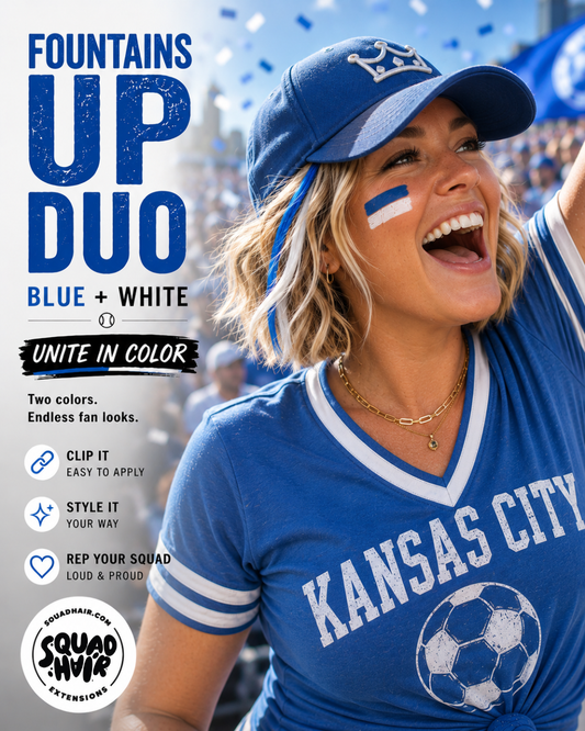 Fountains Up Duo | Blue & White