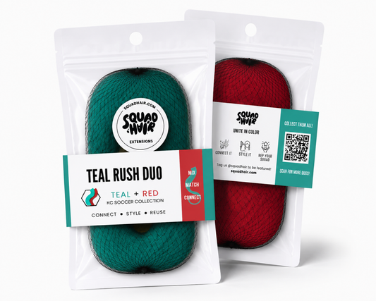 Teal Rush Duo | Teal & Red Kansas City-inspired colors for match day